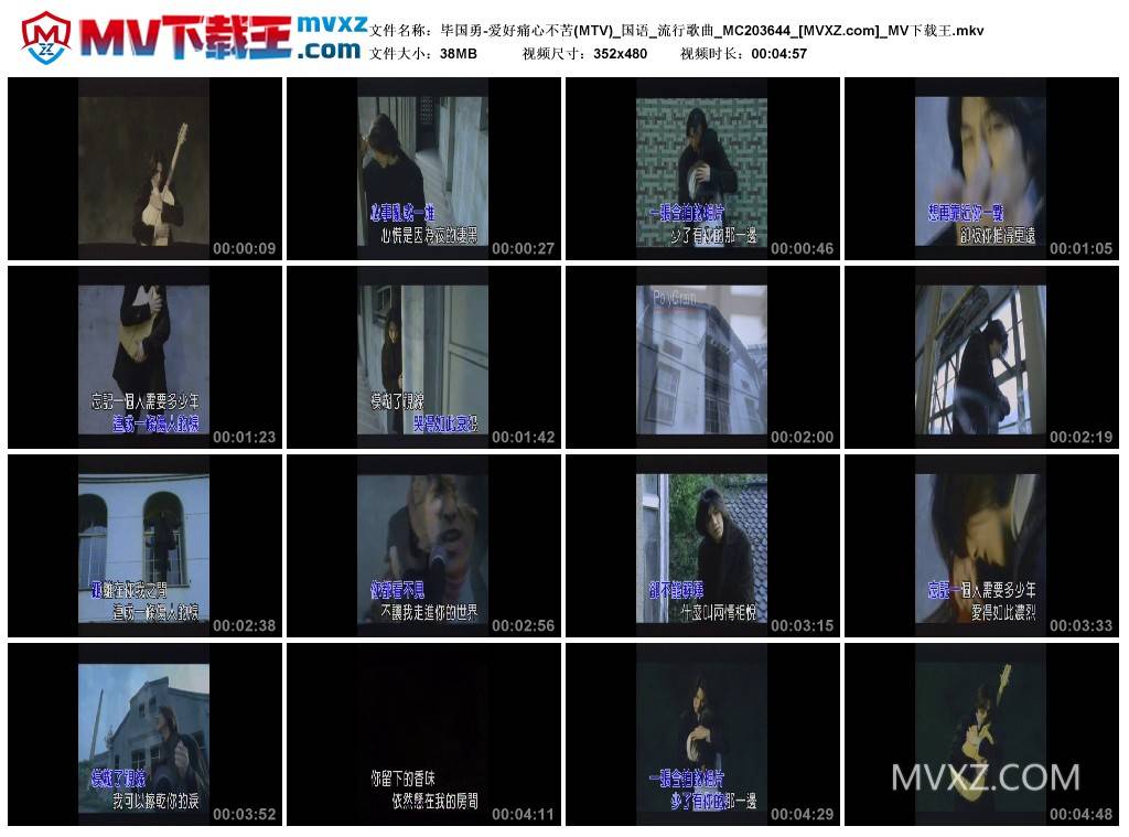 毕国勇-爱好痛心不苦(MTV)_国语_流行歌曲_MC203644